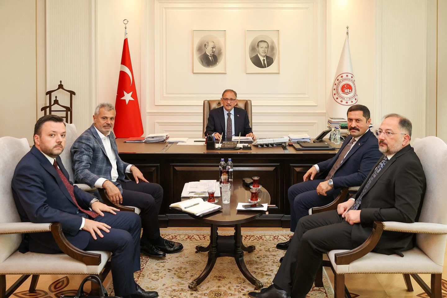 HATAY VALİSİ VE BÜYÜKŞEHİR BELEDİYE BAŞKANI ÇEVRE BAKANI’NI ZİYARET ETTİ